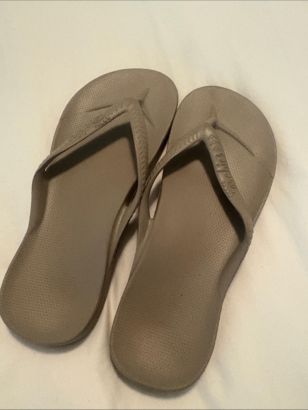 Archie’s Comfort Foam Flip Flops - Taupe Women's Sandals
